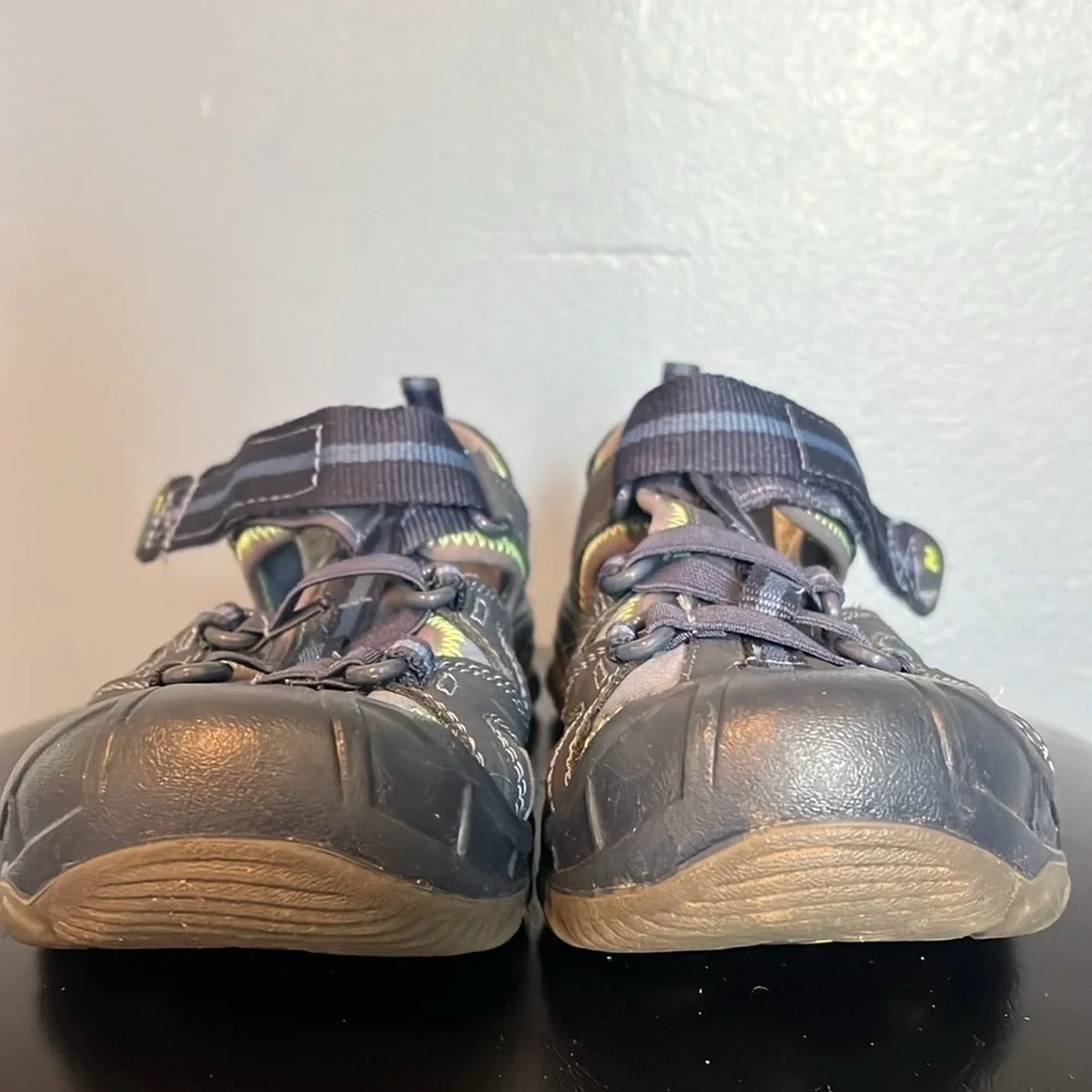 Merrell Hydro Hiker Sandals Boys 2W, leather, gray/blue
